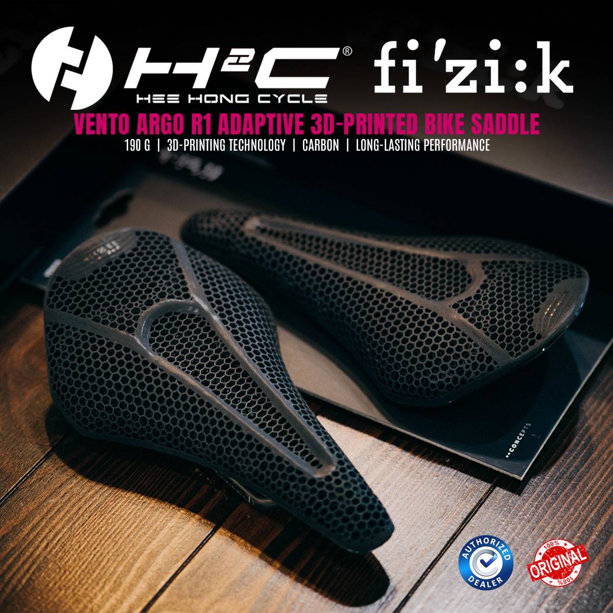 FIZIK VENTO ARGO R1 ADAPTIVE 3D-PRINTED BIKE SADDLE